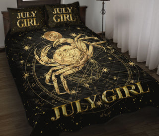 07 July Girl Golden Western Birth QBS Light Comfortable High Quality Quilt Bedding Set Bedroom Decoration Twin/Queen/King Size Bedding