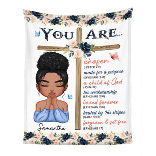 Personalized Gift For Daughter Inspirational Bible Verse Blanket 31368