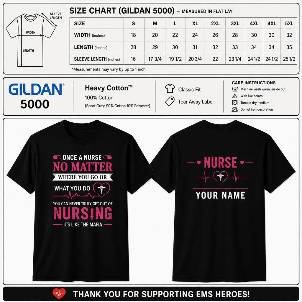 Personalized Once a Nurse Always a Nurse Shirt Custom RN Gift Unisex T-Shirt