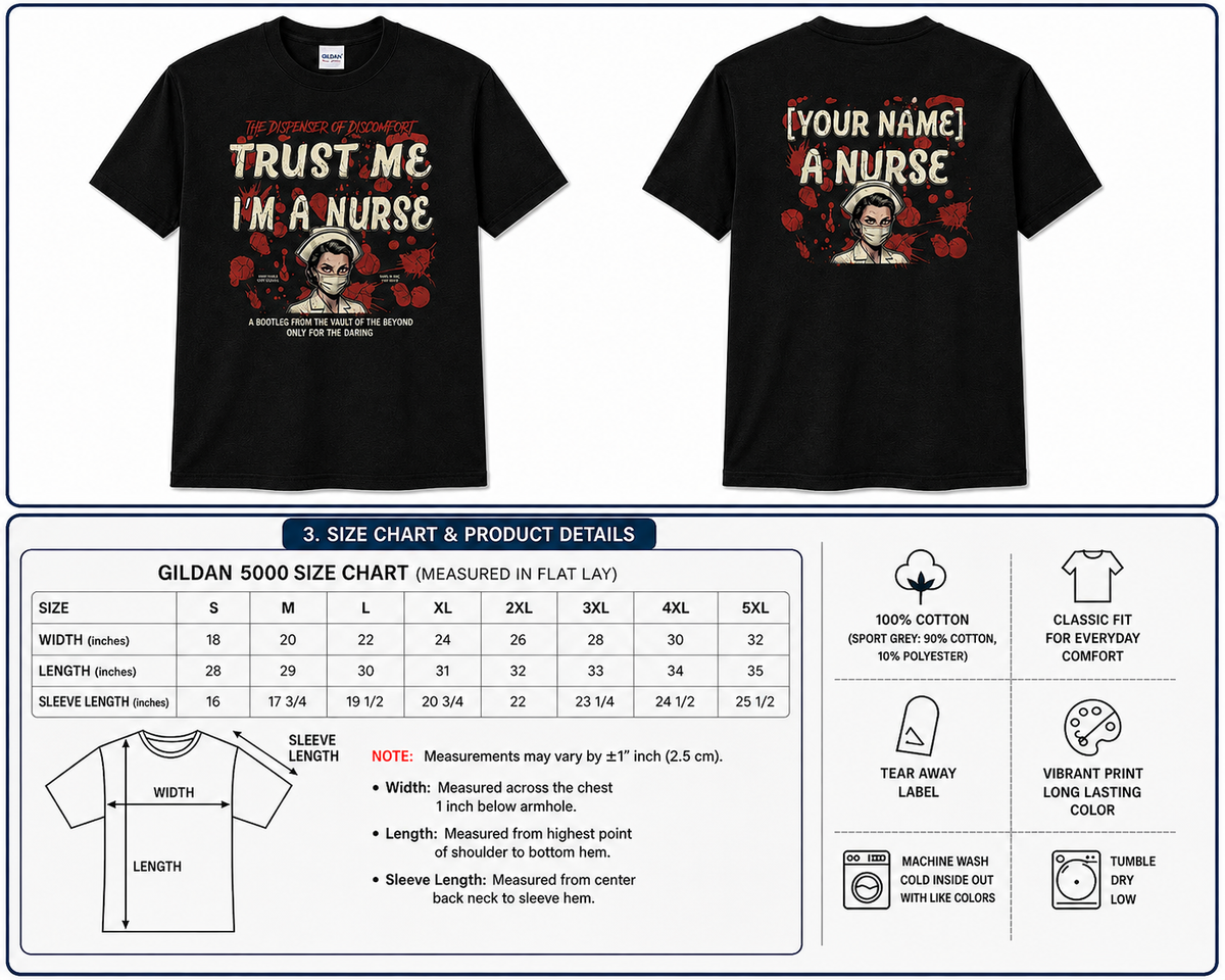 Nurse Halloween Shirt Custom Name Graphic Trust Me Im a Nurse Vintage T Shirt