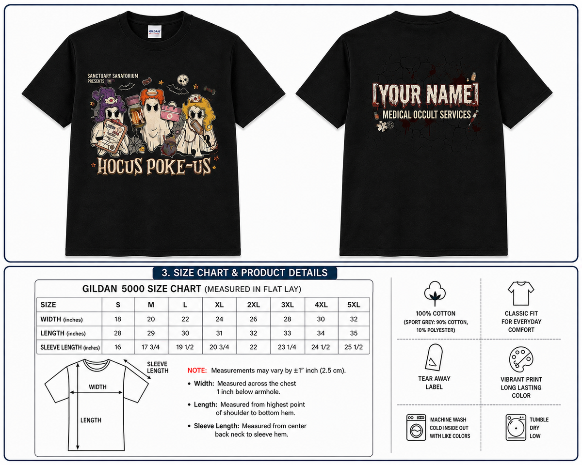 Personalized Ghost Nurse Halloween Shirt Hocus Poke Us Spooky Medical Tee