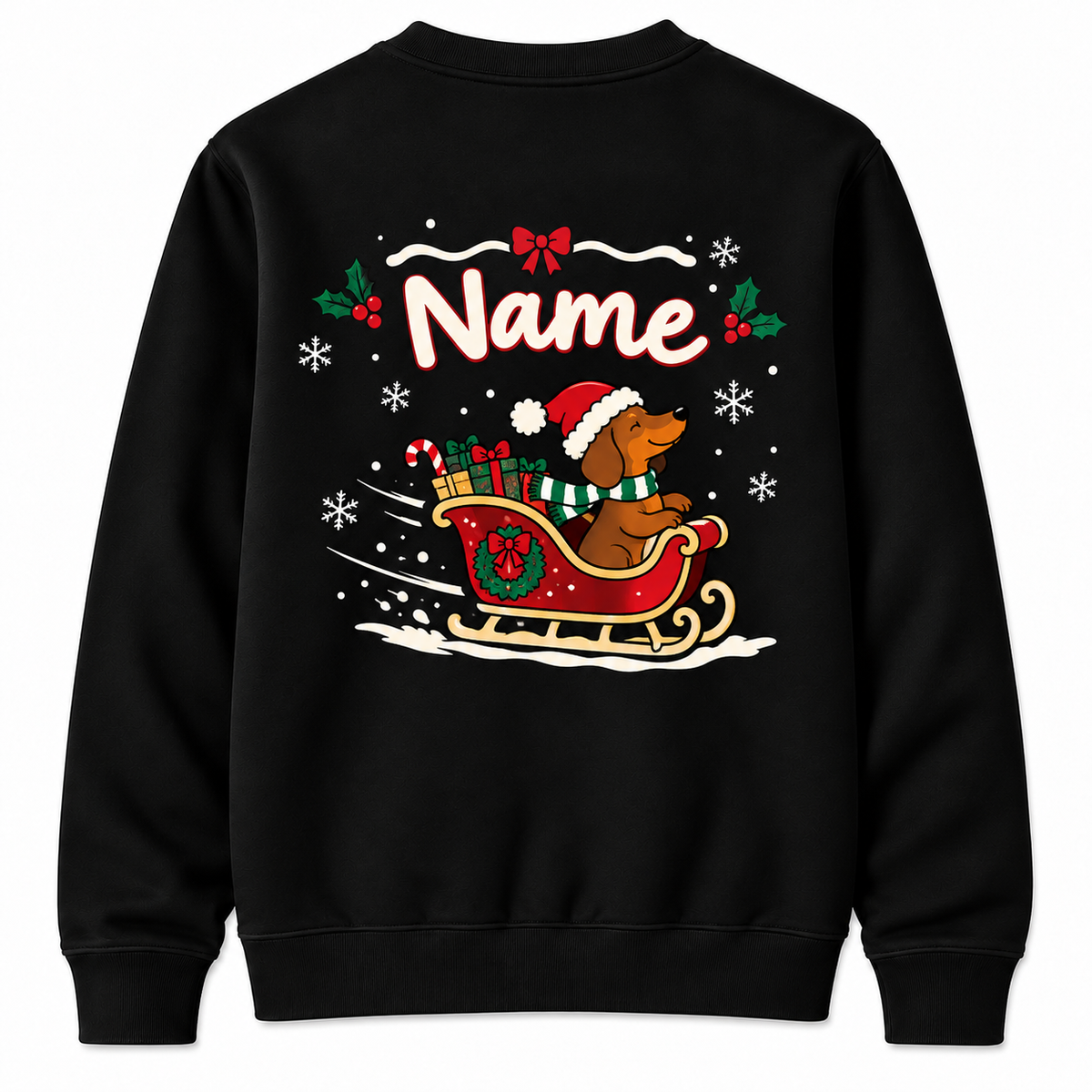 Personalized Custom Off To Sleigh Math Problems Cute Dachshund Dog Teacher Christmas Sweatshirt