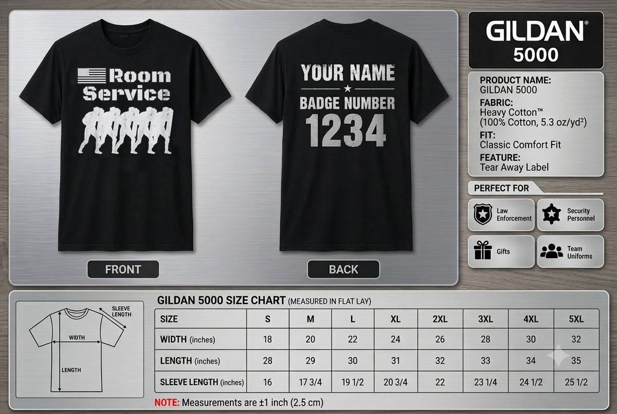 Custom CO Shirt - Room Service | Personalized Name & Badge