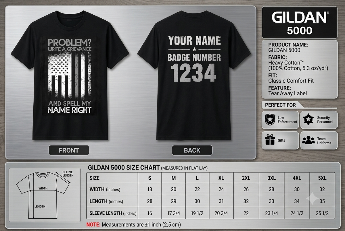 Funny Write A Grievance Shirt - Correctional Officer Spell My Name Tee