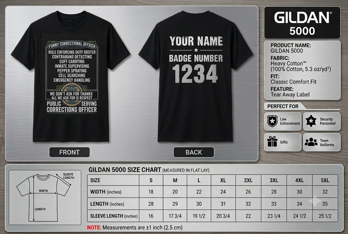 Funny Correctional Officer Shirt - Custom Name Rule Enforcing Jailer T-Shirt