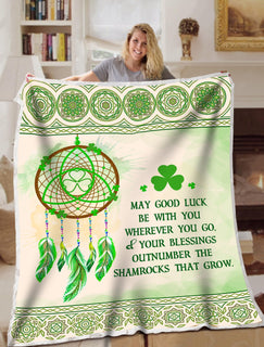 Irish Blessing May Good Luck Blanket Sofa Bed Throws Lightweight Cozy Bed Blanket Soft Suitable For All Season Irish Gift
