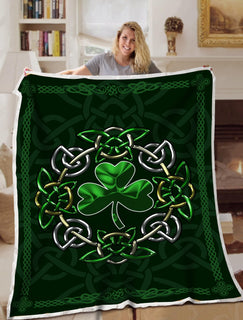 Irish Shamrock Celtic Knot Blanket Sofa Bed Throws Lightweight Bed Blanket Soft Suitable For All Season Irish Gift