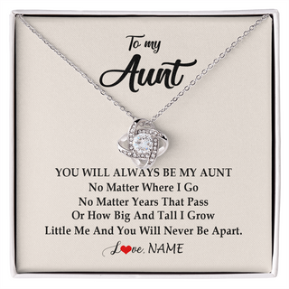 Personalized Aunt Necklace From Niece Nephew You Will Always Be My Aunt Birthday Mothers Day Christmas Customized Gift Box Message Card