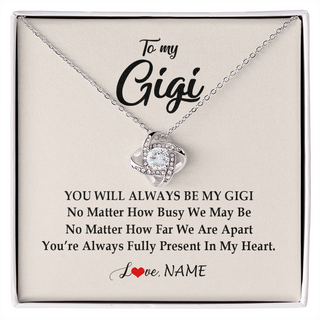 Personalized Gigi Necklace From Grandkids Granddaughter Grandson You're Always In My Heart Gigi Birthday Mothers Day Christmas Customized Gift Box Message Card