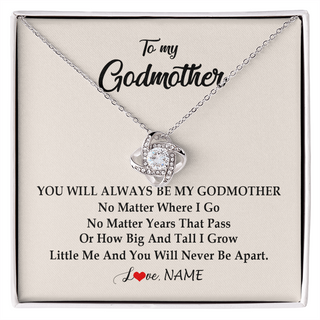 Personalized Godmother Necklace From Goddaughter Niece You Will Always Be My Godmother Birthday Mothers Day Christmas Customized Gift Box Message Card