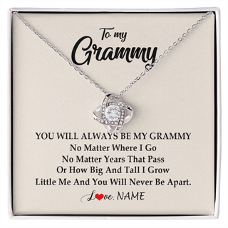 Personalized Grammy Necklace From Grandkids Granddaughter Grandson You Will Always Be My Grammy Birthday Mothers Day Christmas Customized Gift Box Message Card