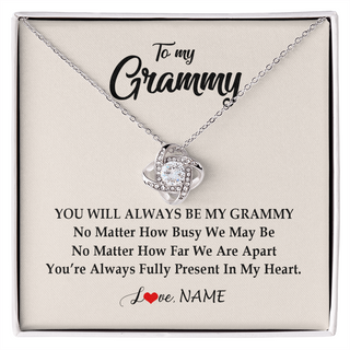 Personalized Grammy Necklace From Grandkids Granddaughter Grandson You're Always In My Heart Grammy Birthday Mothers Day Customized Gift Box Message Card