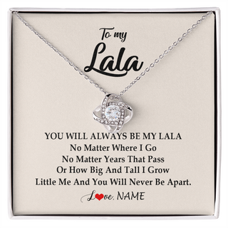 Personalized Lala Necklace From Grandkids Granddaughter Grandson You Will Always Be My Lala Birthday Mothers Day Christmas Customized Gift Box Message Card