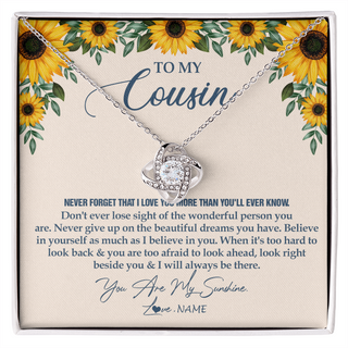 Personalized To My Cousin Necklace From Family Sunflower You Are My Sunshine Cousin Jewelry Graduation Birthday Christmas Customized Gift Box Message Card