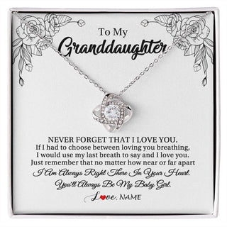 Personalized To My Granddaughter Necklace From Grandma Pops Never Forget That I Love You Granddaughter Birthday Christmas Customized Gift Box Message Card