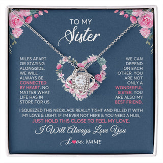 Personalized To My Sister Necklace From Sister You Are Also My Best Friend Sister Birthday Graduation Christmas Jewelry Customized Gift Box Message Card