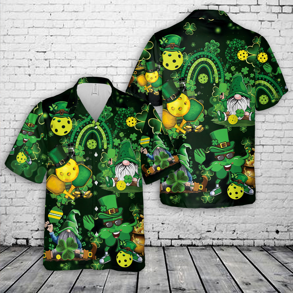Pickleball Ball Lucky Shamrock St. Patrick's Day Hawaiian Shirt