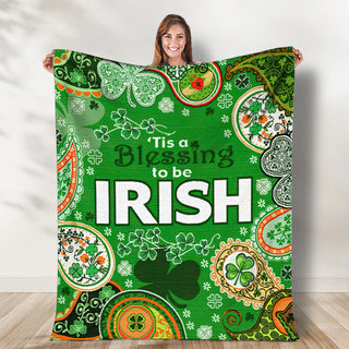 Tis a Blessing tobe Irish Blanket - Throws Lightweight Suitable All Season - Irish Gift