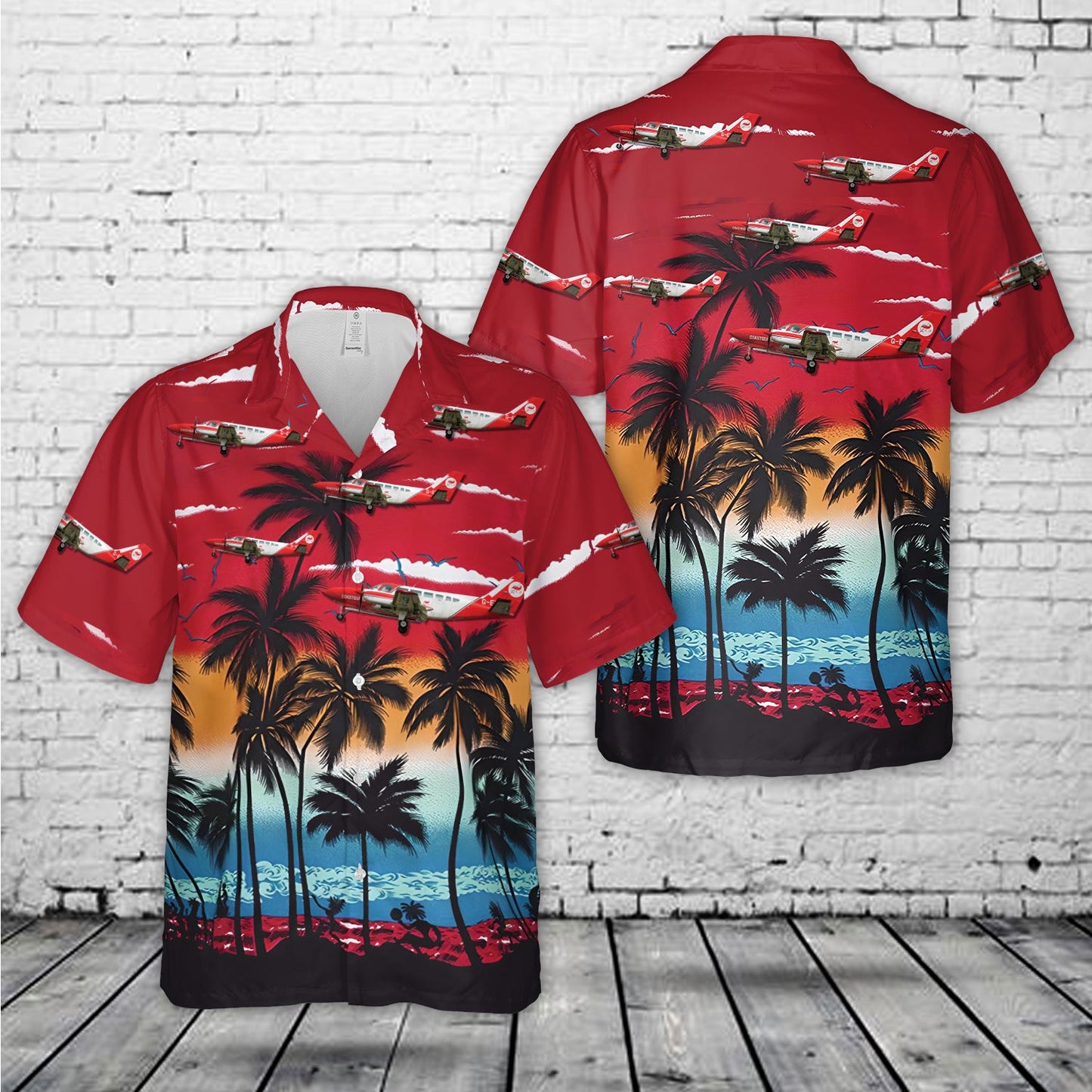 UK Coast Guard Cessna 404 Titan Hawaiian Shirt