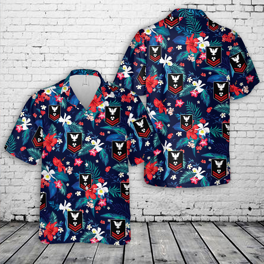 US Navy Machinist's Mate MM 2nd Class Hawaiian Shirt