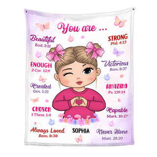 Personalized Inspiring Gift For Granddaughter You Are Beautiful Blanket 31294