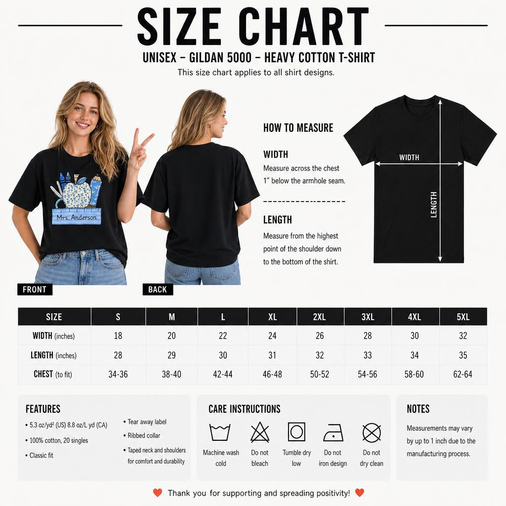 Personalized Teacher Shirt Teach Love Inspire Back to School Unisex T-Shirt