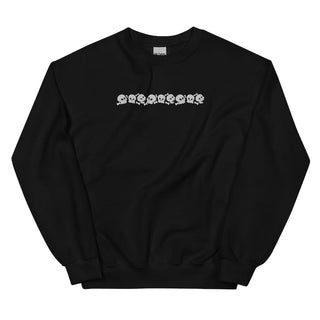 Cute Skulls Halloween Embroidered Crewneck Sweatshirt All Over Print Sweatshirt For Women Sweatshirt For Men SWS2483