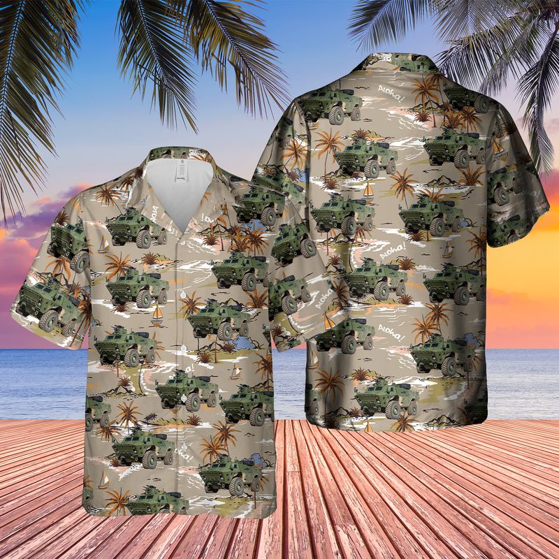 Canadian Army TAPV Tactical Armoured Patrol Vehicle Hawaiian Shirt