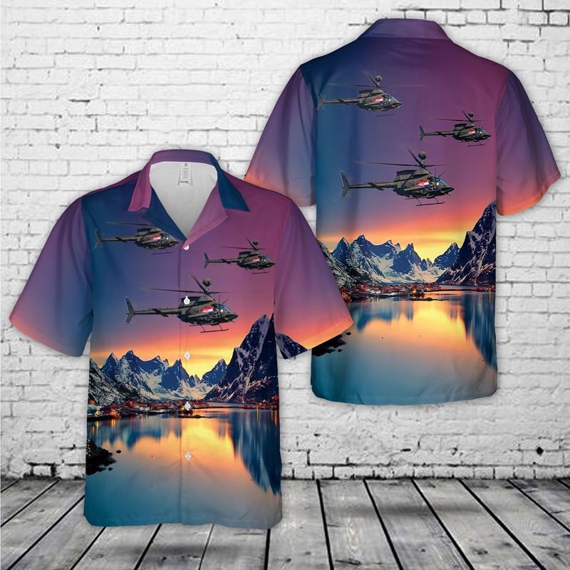 Croatian Air Force Bell OH-58D Kiowa Warrior Hawaiian Shirt