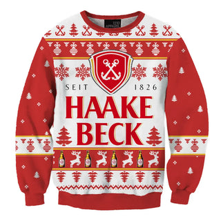 Unisex Haake Beck Pils 3D Ugly Christmas Sweater For Men & Women Christmas Gift Sweater BH1080