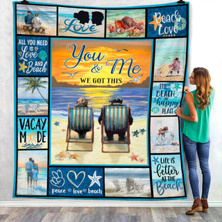 Beach Couple Fleece Blanket JN292 73O57