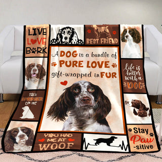 Springer Spaniel Dog Fleece Blanket MR0503 71O51