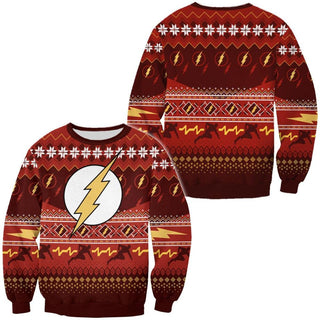 The Flash Ugly Christmas Sweater For Men & Women Christmas Gift Sweater PT950