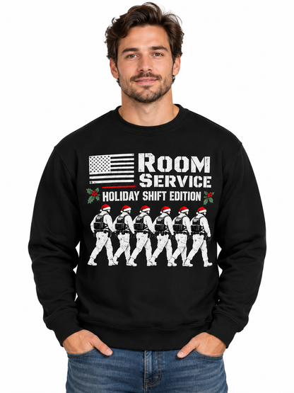 Personalized Correctional Officer Christmas Sweatshirt Room Service