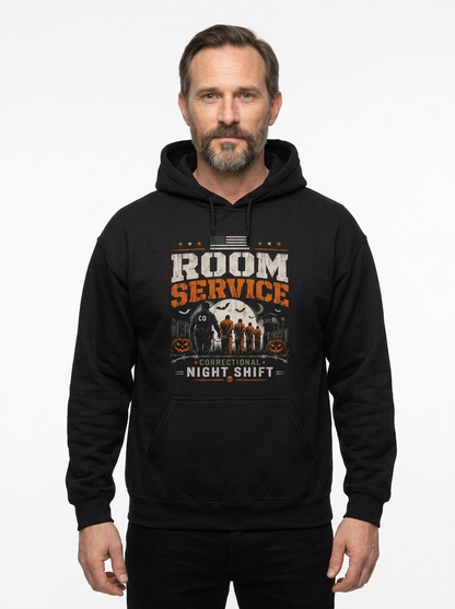 Personalized Correctional Officer Halloween Hoodie Room Service Night Shift Custom Name CO Gift