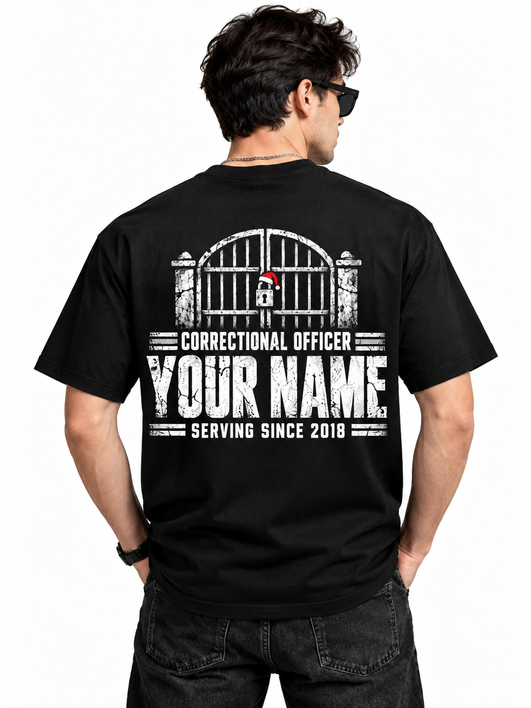 Correctional Officer Christmas Shirt Behind the Gates Custom Name