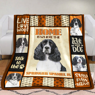 Springer Spaniel Dog Fleece Blanket MR0503 69O49