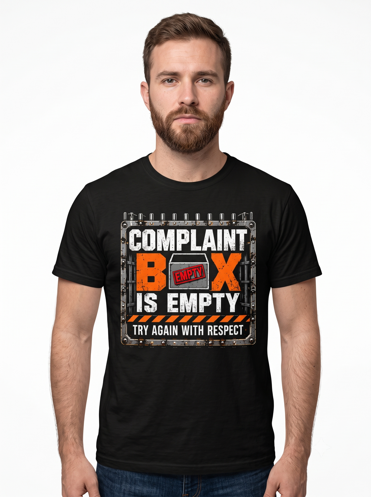 Complaint Box Is Empty – Personalized Correctional Officer Front & Back T-Shirt