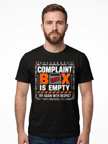 Complaint Box Is Empty – Personalized Correctional Officer Front & Back T-Shirt