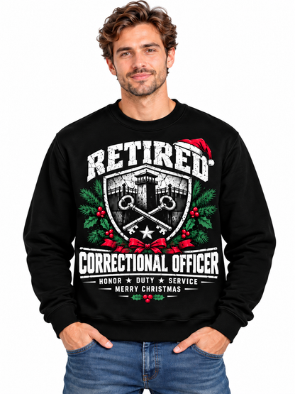 Personalized Retired Correctional Officer Christmas Sweatshirt