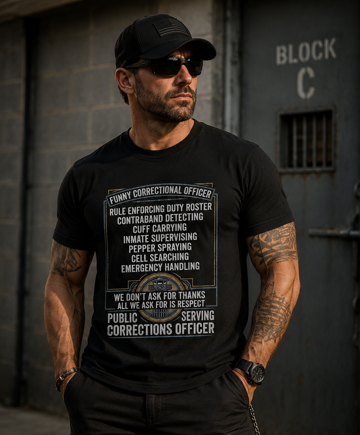 Funny Correctional Officer Shirt - Custom Name Rule Enforcing Jailer T-Shirt