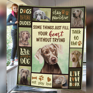 Weimaraner Dog Fleece Blanket MR0602 69O43