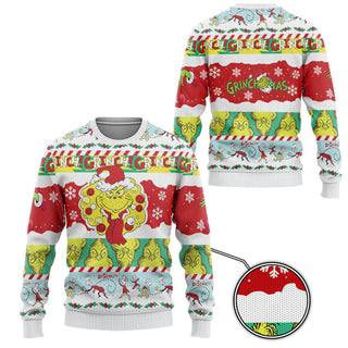 The Funny Character With Santa Hat Ugly Christmas Sweater For Men & Women Christmas Gift Sweater BH670