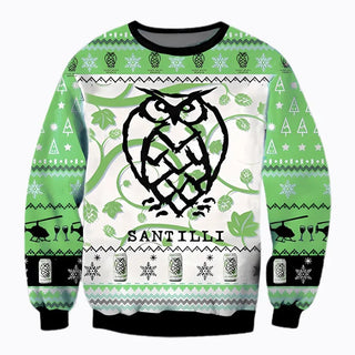 Unisex SantIlli Beer 3D Ugly Christmas Sweater For Men & Women Christmas Gift Sweater BH1242