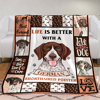 German Shorthaired Pointer Dog Fleece Blanket MR0402 70O51