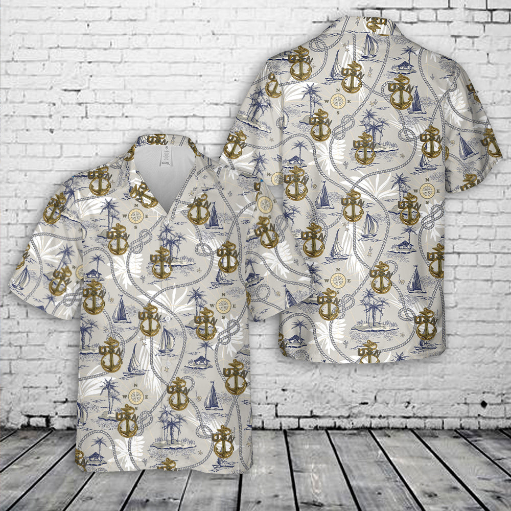 1893 Vintage Navy Chief Anchor Hawaiian Shirt