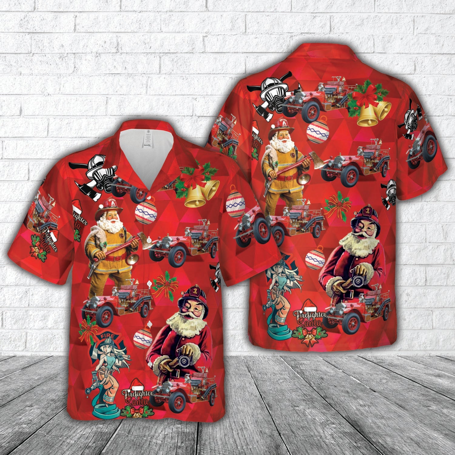 1925 American LaFrance Triple Combination Pumper Fire Engine Hawaiian Shirt