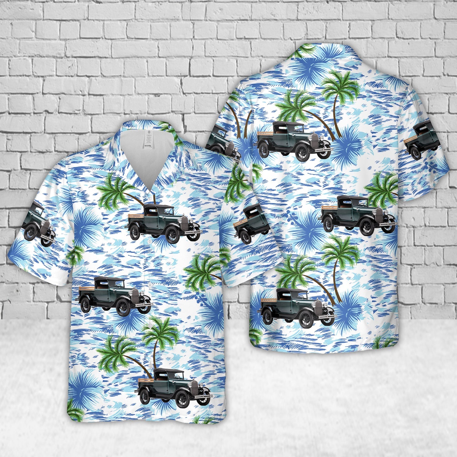 1928 Ford Model A Roadster Pickup Truck Hawaiian Shirt