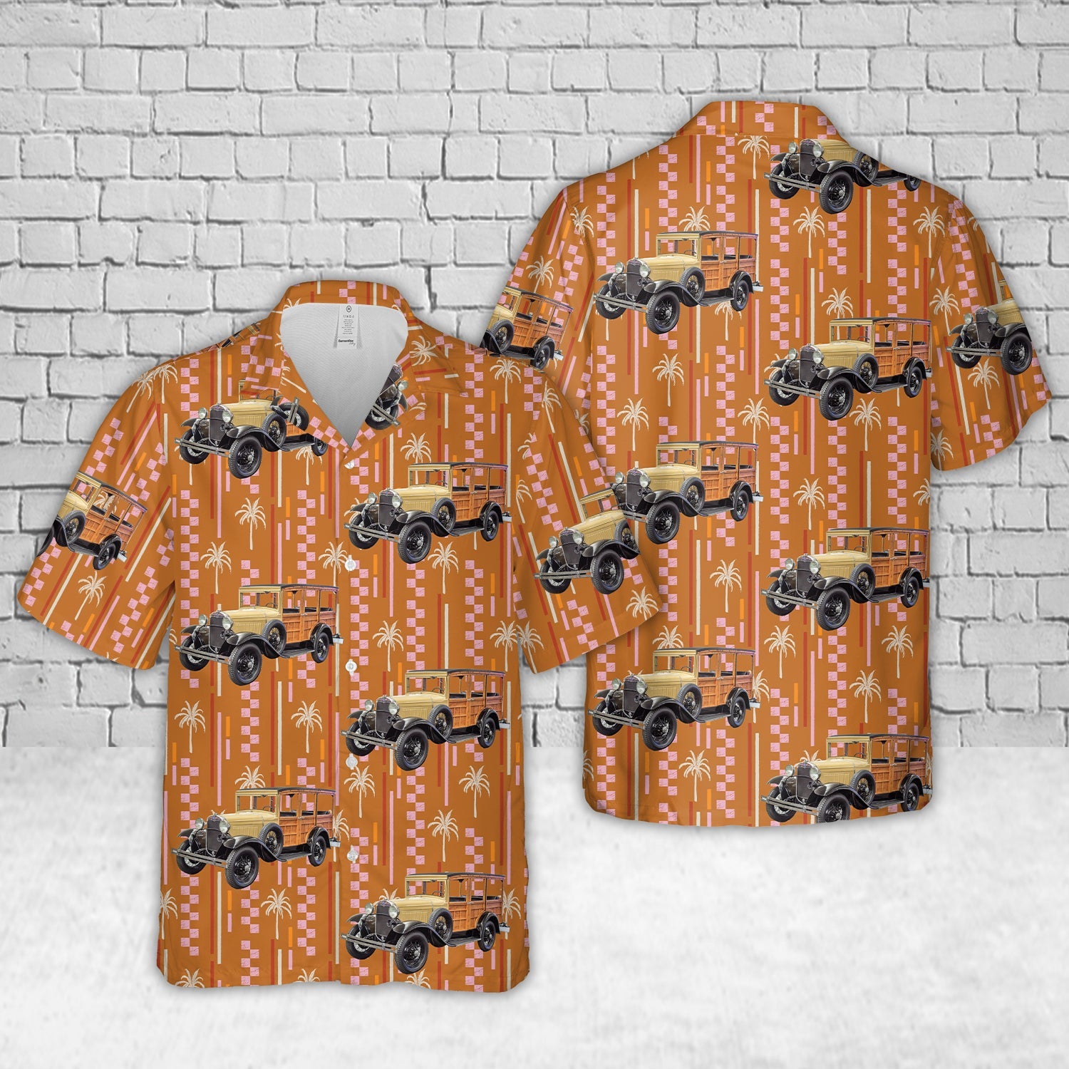 1930 Ford Model A Deluxe Station Wagon Hawaiian Shirt