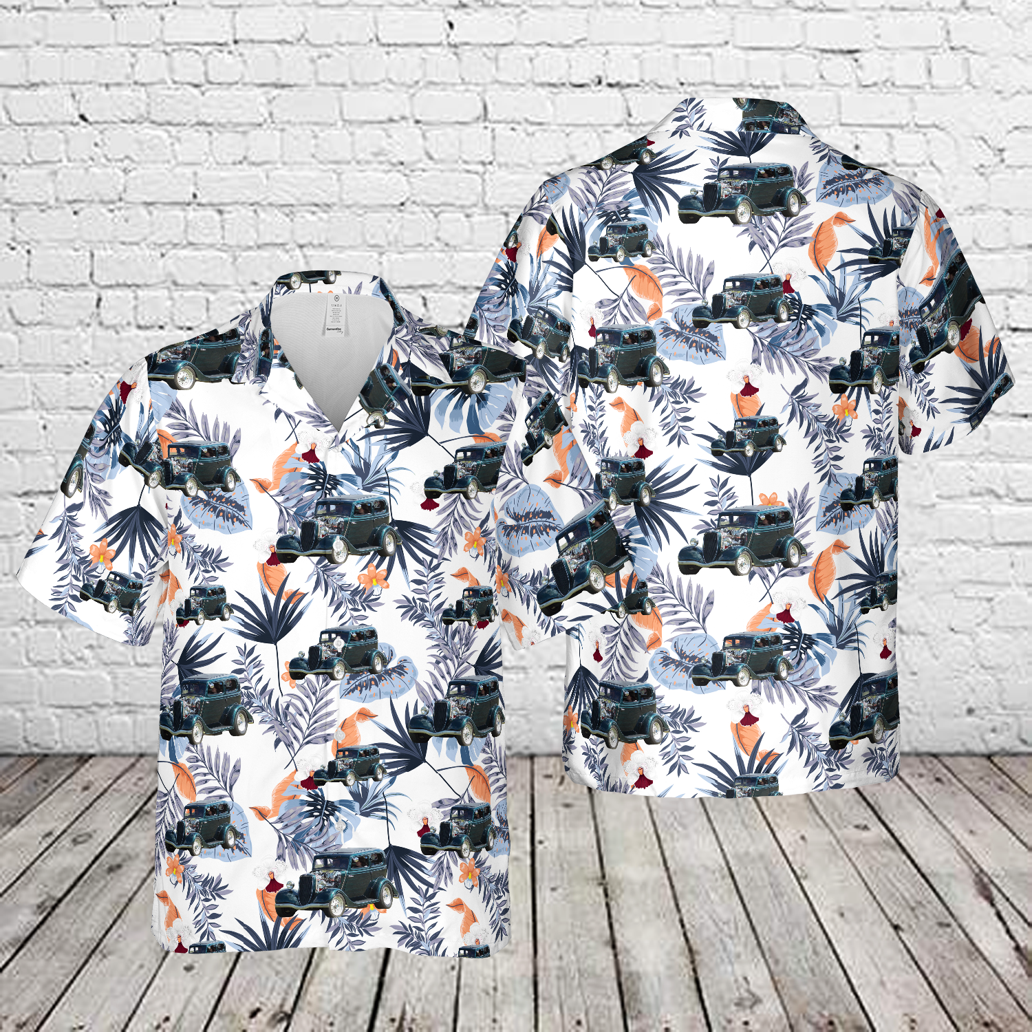 1937 Ford Model Y Hot Rod Hawaiian Shirt